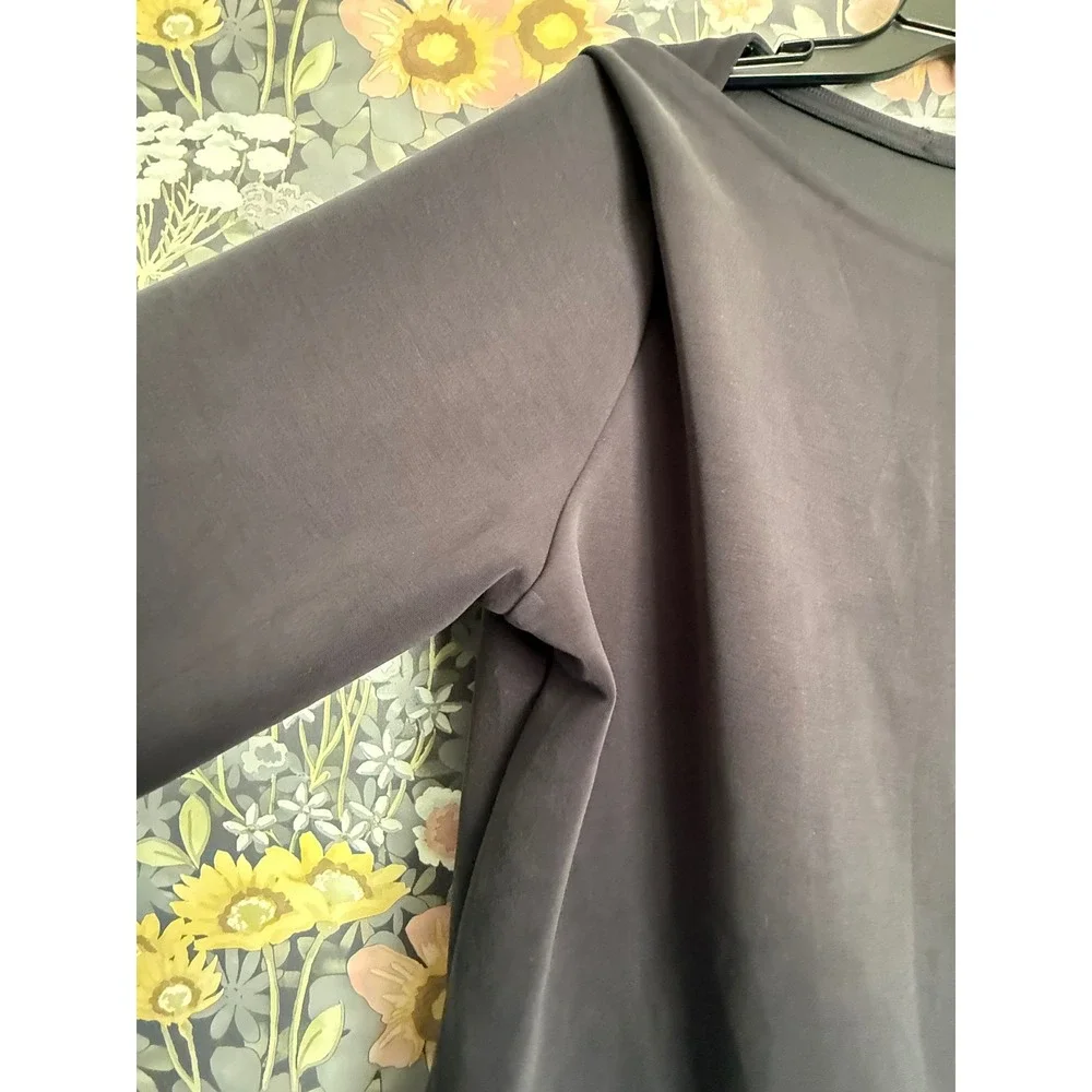 Aday Getaway Scuba Top Boat Neck Long Sleeve Black Women's Size M - Picture 7 of 10